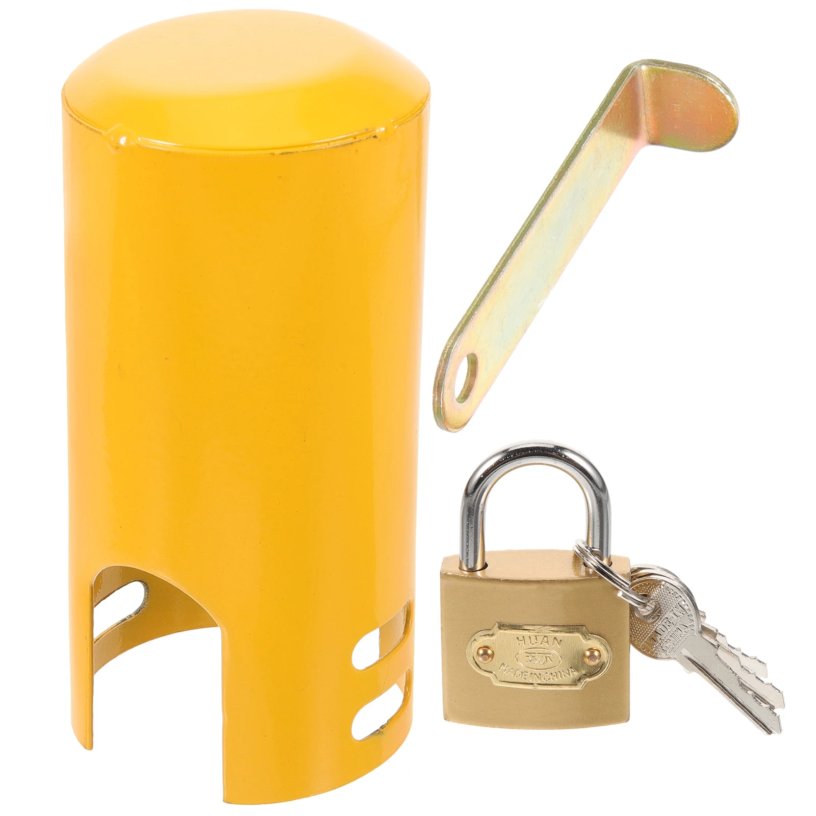 

1Set Outdoor Faucet Cover and Lock Kit Metal Material Rustproof Long Term Use Backyards Gardens Faucet Cover Water Spigot Lock