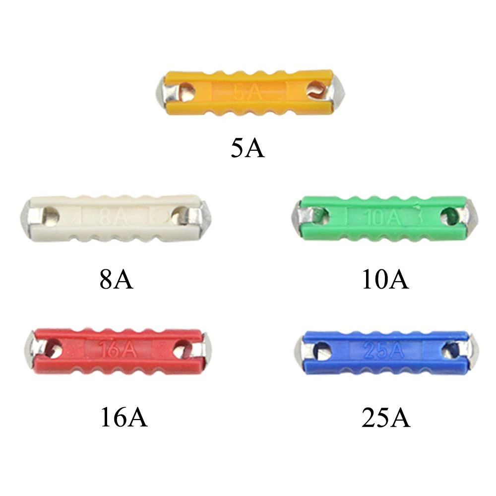 200 PCS 5/8/10/16/25 ampere diameter 6mm European GBC car fuse torpedo fuse box, suitable for retro and vintage cars