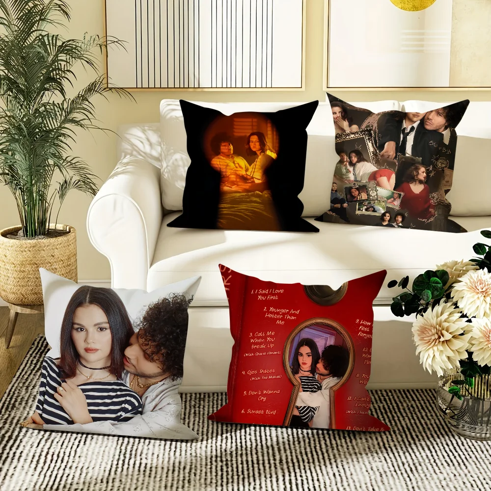 

Singer Selena Gomez I Said I Love You First Pillow Case Square Double-Sided Printing Short Plush Sofa Cushion Cover