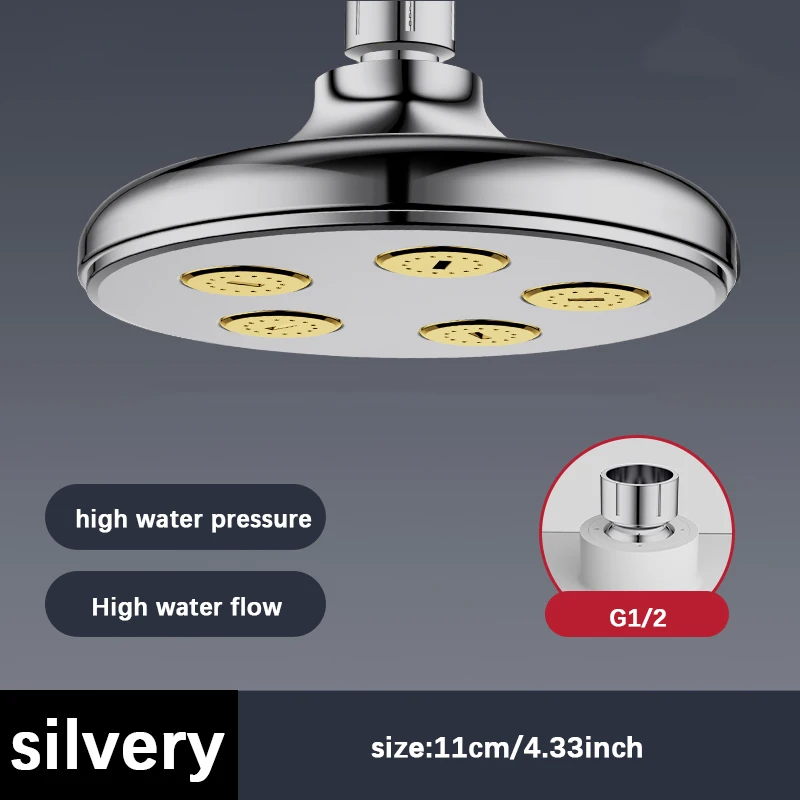 Supercharged Wall-Mounted Shower Head Rotatable Top Spray Shower Head Upgrade Your Bathroom Accessories image 6