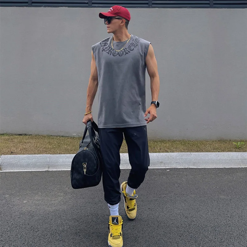 

Baskeall Vest 2023 New Sle Training Fitn Sport Svel ort Sve round Ne Sweat Vest for Youth Summer Thin Pol...