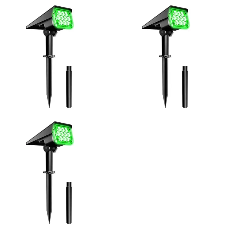 A01F-3X Solar Spotlight Solar Garden Light IP65 Solar Power Green Light For Yard Decor Solar Light Courtyard Spotlight