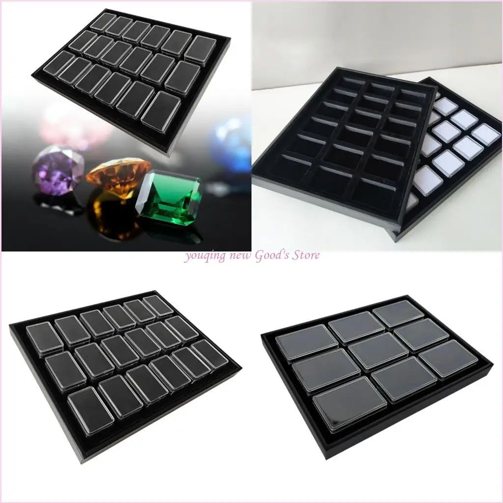 

57QA органайзеры для хранения высоких бусин, прозрачная акриловая основа, прочная конструкция из полиуретана для коллекционеров