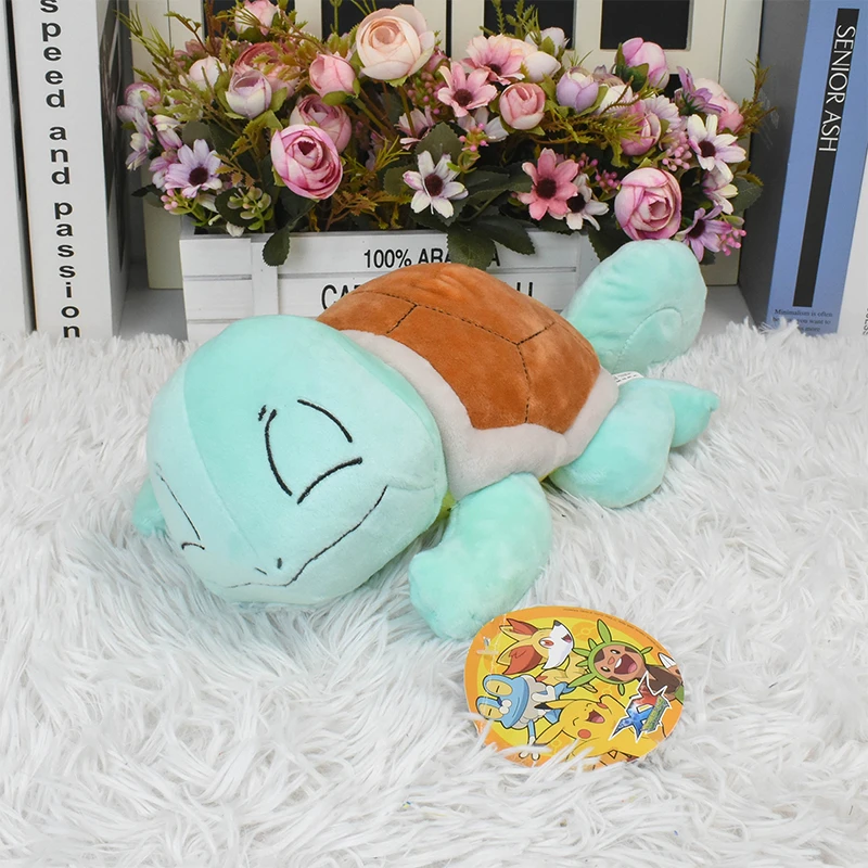 Pokemon Charmander Squirtle Piplup Eevee Raichu Slowpoke Psyduck Sleep Soft Plush Toys Cute Anime Stuffed Peluche Dolls