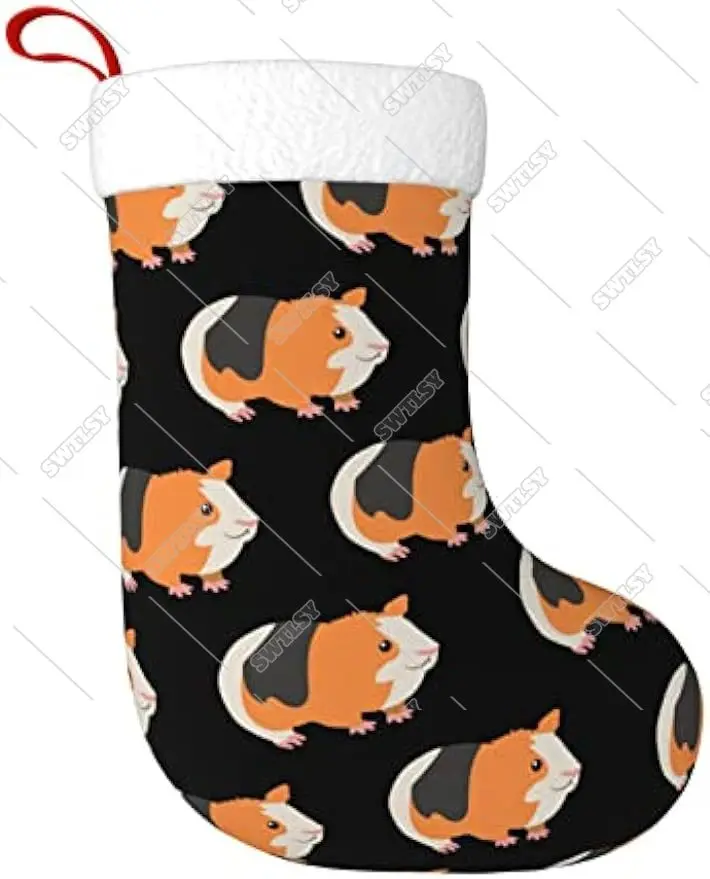 Guinea Pig Christmas Stocking Holiday Fireplace Hanging Sock Xmas Stockings Classic Decoration