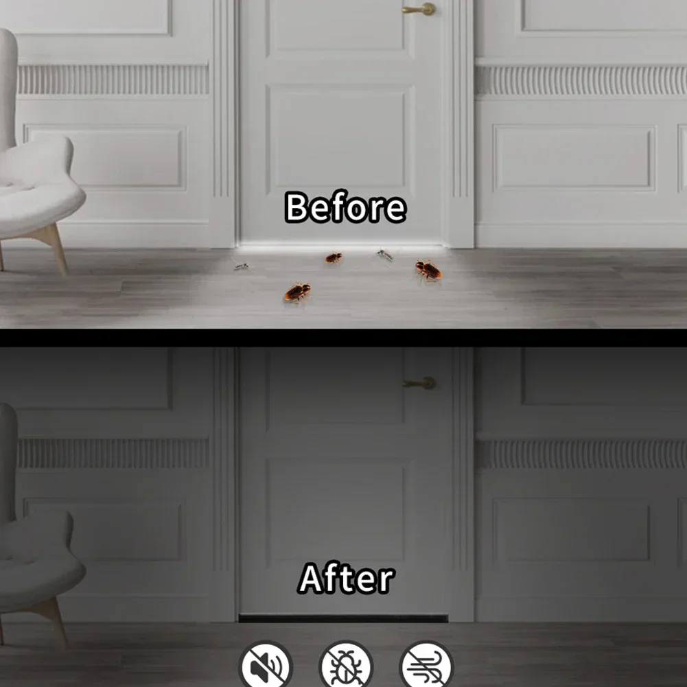 1pc 96cm Waterproof Door Seal Strip Under Door Draft Stoppers Double Draught Gray/Black/Dark Brown/Light Brown/White