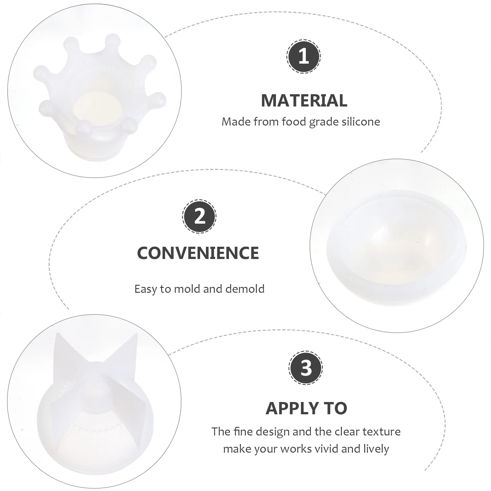 

2 Pcs Crown Storage Box Mold Silicone Epoxy Resin Jewelry Holder Container Mould