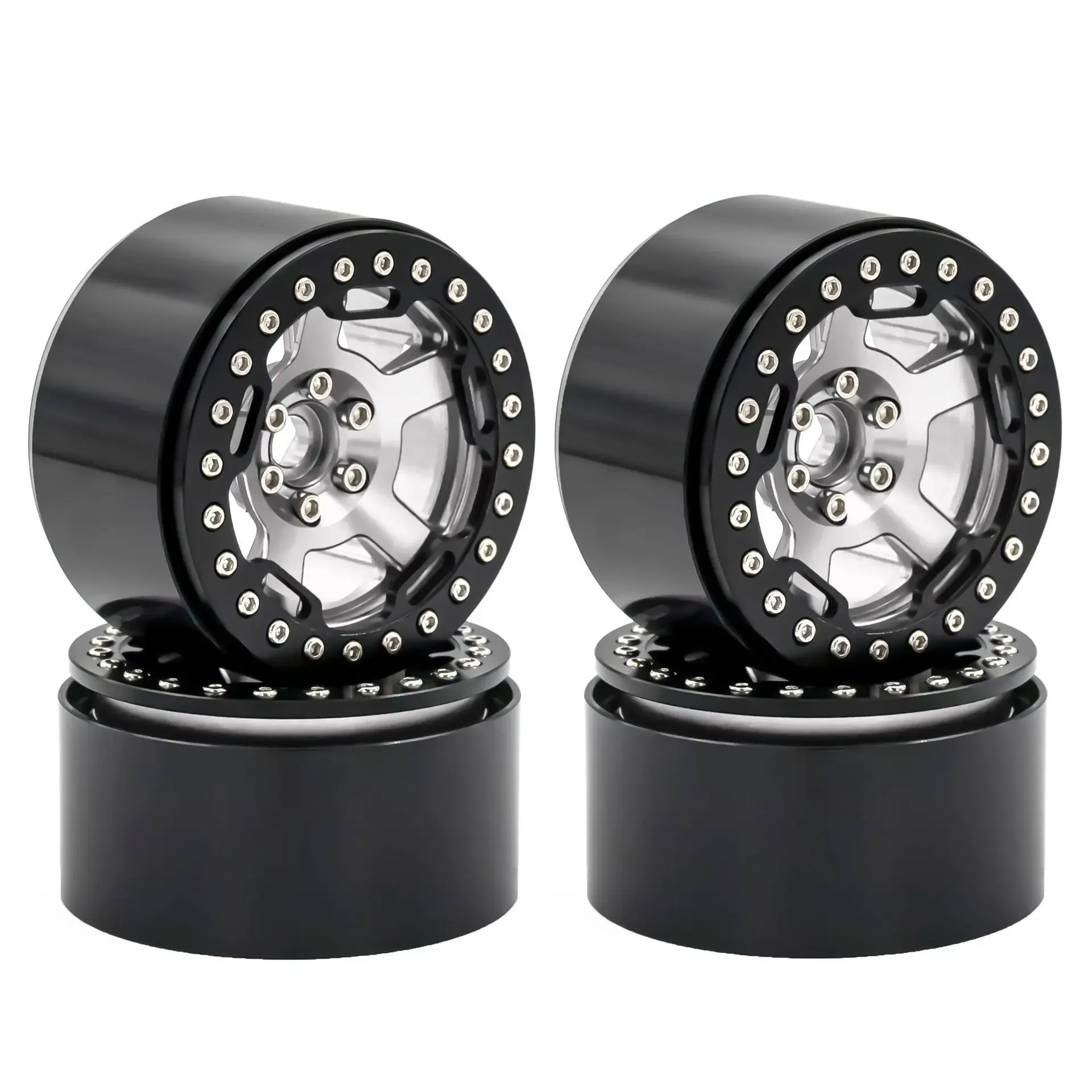 4pcs Metal 2.2" Beadlock Wheel Rim Wheel Hub for 1/10 RC Crawler Car Axial SCX10 II III Wraith Capra RR10 RBX10 Traxxas TRX4 D90 image 3