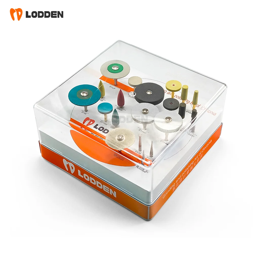 Picture 5: Lodden Dental Zirconia Lithium Disilicate Polishing Kit Dental dril Ceramic Diamond Material Tool Grinding Polisher Burs Set