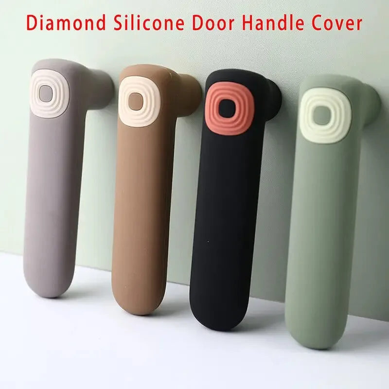 1pc Door Knob, Silicone Door Handle Glove, Wall Protectors, Door Knob Protective Anti Collision Static Mat, Household Accessorie