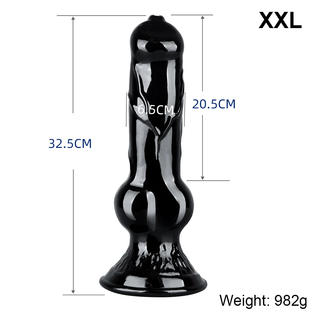 XXL Monster Dick Realistic Animal Dog Dildo TPE Long Penis Big Suction Cup Cock Anal Sex Toys For Man Woman Vagina Masturbator