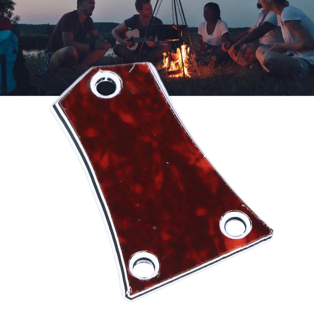 2PCS Polymer Material Truss Rod Cover 3 Hole Design Red Turtle Case Color Musical Instrument Accessories Turtle Case Pattern