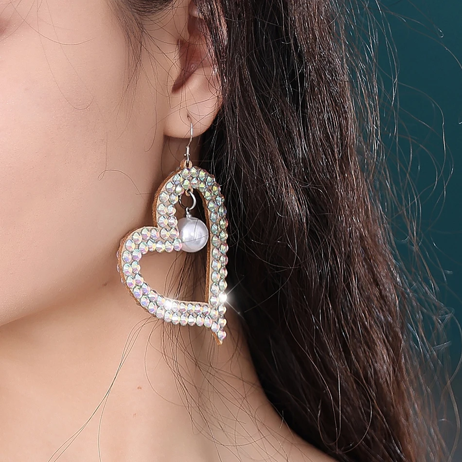 Belly Dance Earrings New 2024 Fully Handmade Hypoallergenic Colored Diamond Dance Performance Accessories Earrings