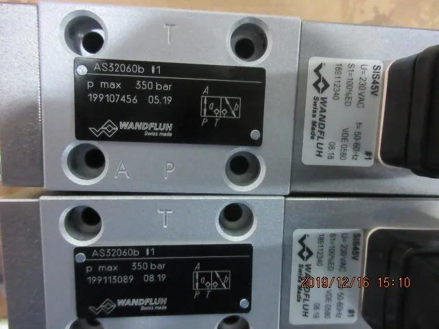 Wandfluh magneetventielen AS32060b-G24, AS32060b-R230