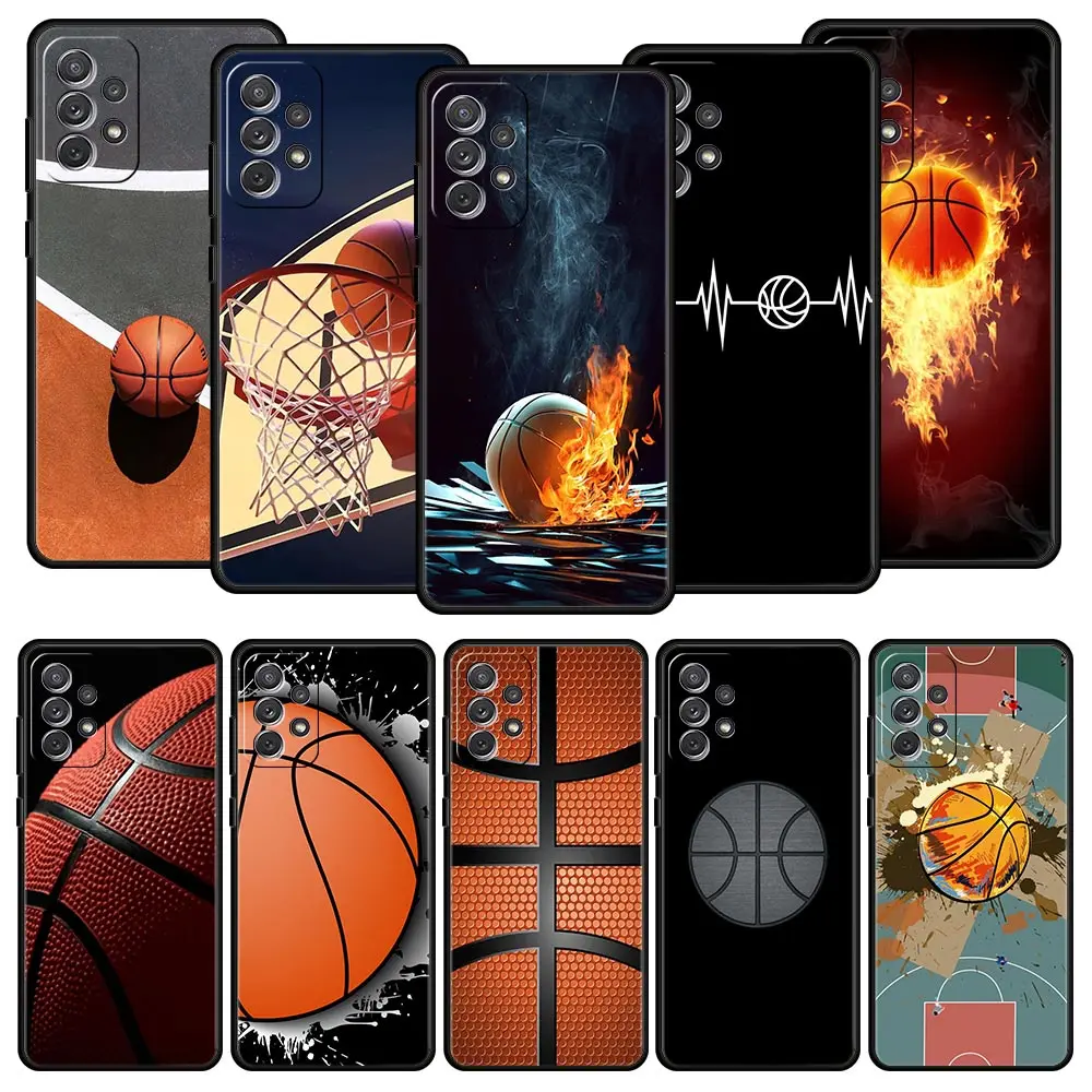 Basketball Basket Number Phone Case For Samsung Galaxy A51 A71 A21S A12 A11 A31 A41 A03 A52 A32 A22 A13 A23 A33 A53 A73 5G Cover