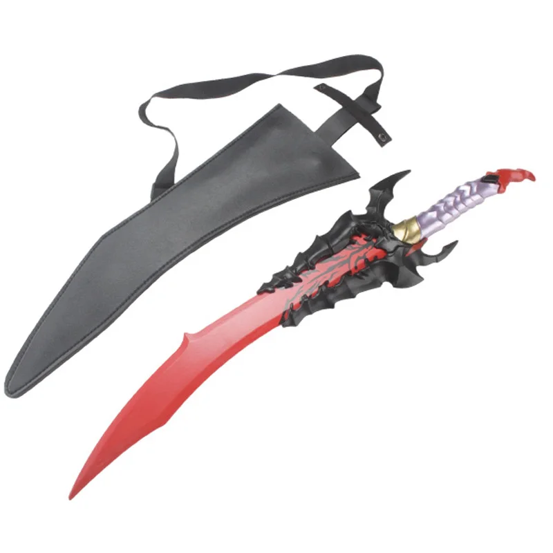 Nuovo modello Hot Mobile Game Solo Dress Up Armi Spada in legno Puntelli Cosplay Spade non affilate con cintura, regalo di Natale