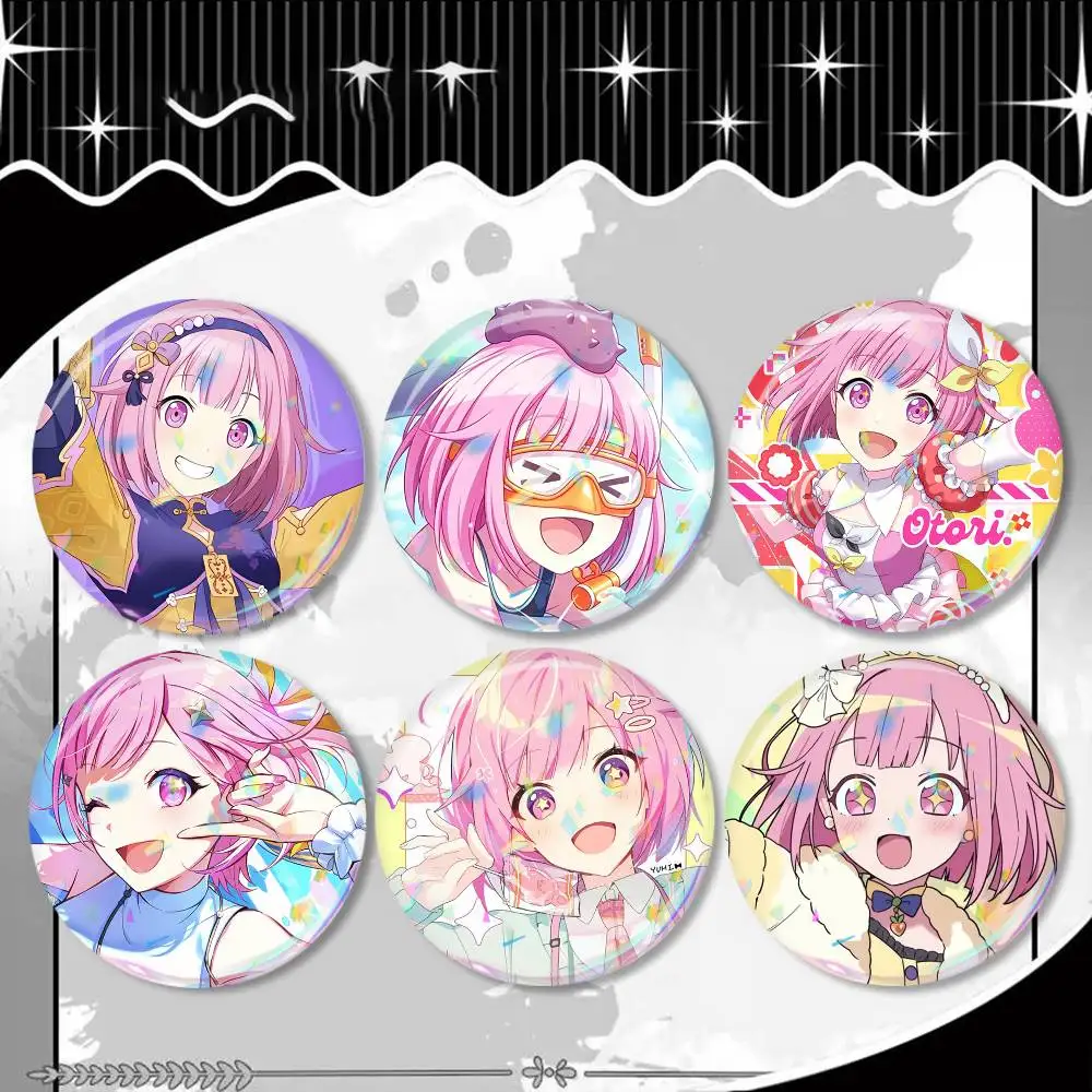 

Anime Figure Emu Otori Badge 25 32 44 58 75 mm Round Fans Collect Friends Gifts Brooch Souvenir