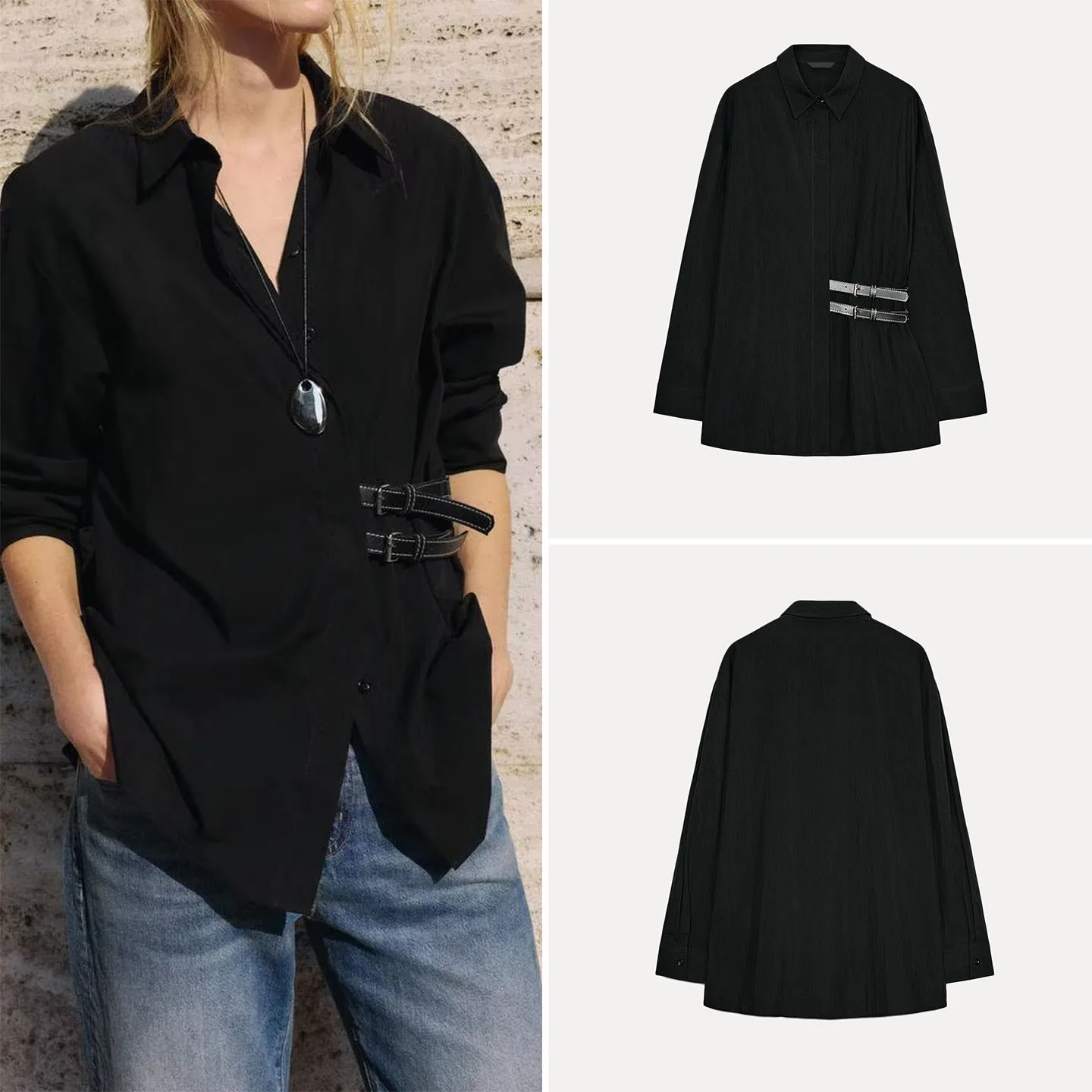 

Z Women's Faionable Silk irt 2025 New Sle Casual Loose Fit Long Sve Ne Pullover Breathable Comfortable