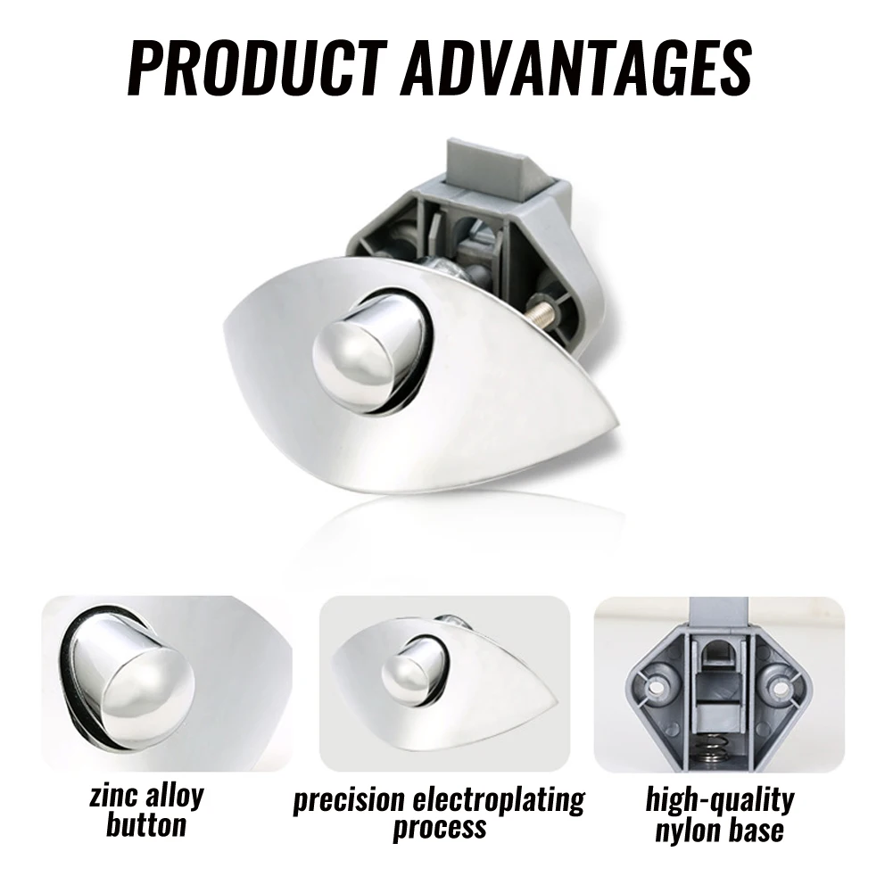 캠핑카 반달 푸시 잠금 장치, RV 캐러밴 보트 모터, 홈 캐비닛 서랍 래치, 단추 잠금, 가구 문짝 잠금 하드웨어, 1PC, 22mm