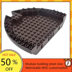 Building Blocks Technology Boat Hull Section parts 16x13x2 bow hull hull deck 1 PCS Educational toy for children 64651