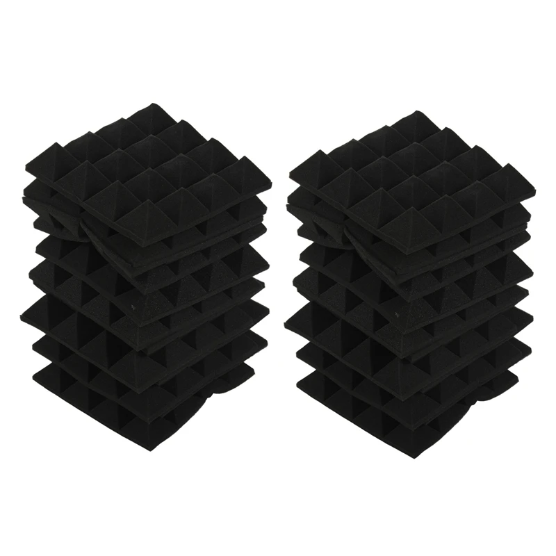 

24 Pcs -Soundproofing Foam Sound Absorption Pyramid Studio Treatment Wall Panels