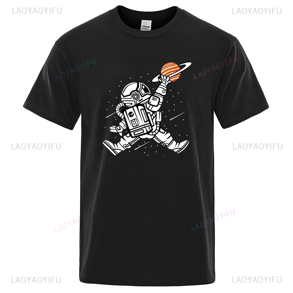 Spaceman Dunk T Shirt Men Women  Eco Tee Clothes Tshirts Oversize Breathable Loose Short Sleeve Hip Hop Comfortable Tops