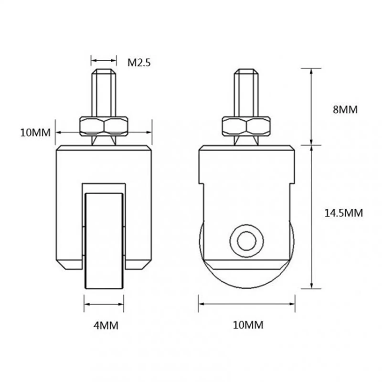 Dial Indicator Contact Point Roller Stainless Steel Accurate Tip Wheel