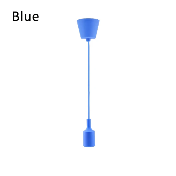 Pendelleuchten Moderne einfache Einzelkopf-Silikagel-Pendelleuchten AC90-260V E27-Halter 100 cm Kabel 13 Farben
