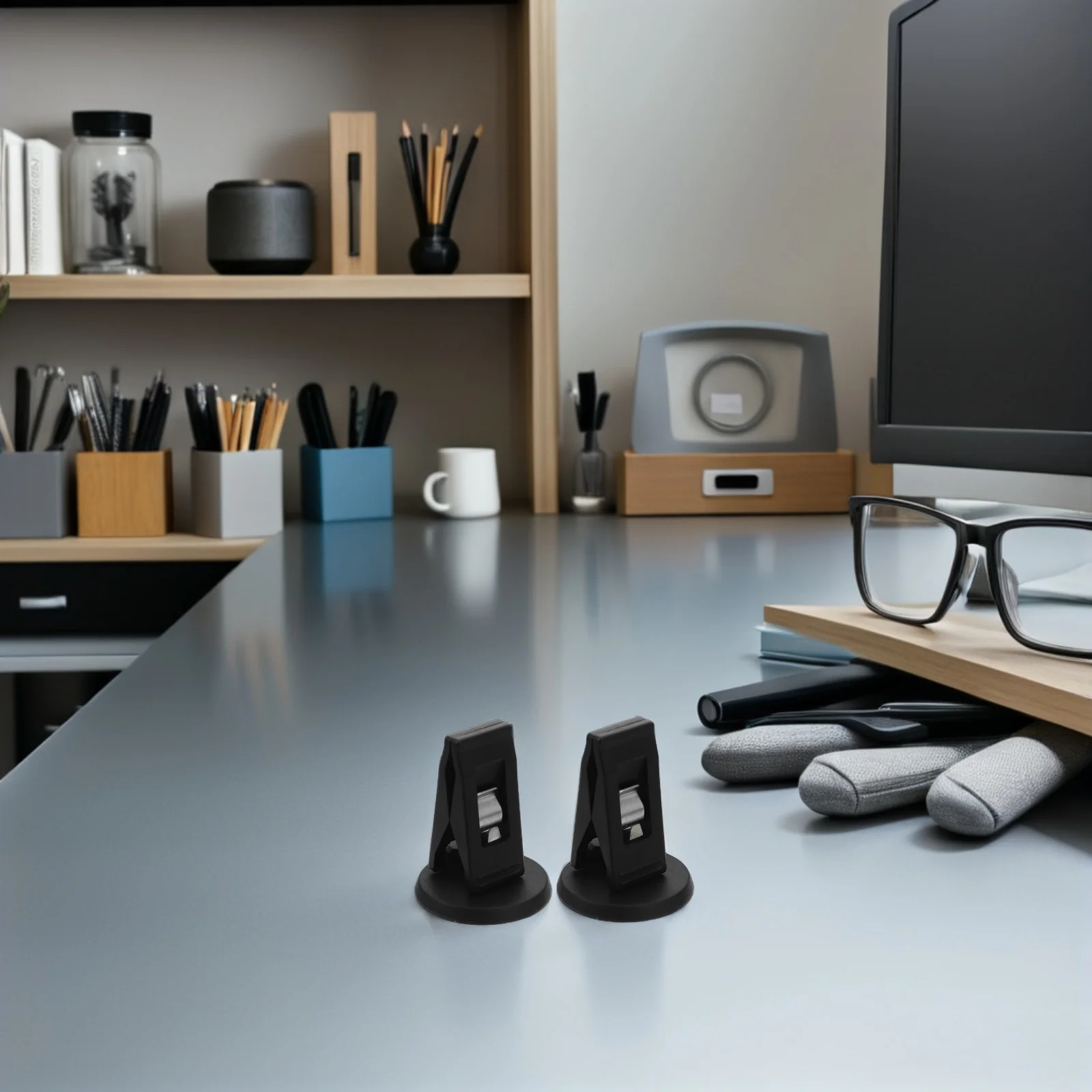 2Pcs Clear Plastic Ticket Holder Clip Multi-Purpose Organizer for Car Parking Bills and Shopping Notes Ticket Folder