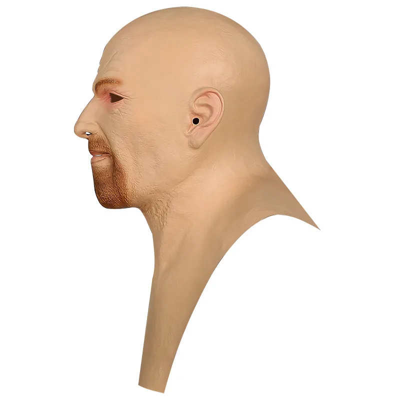Latex-Kopfmaske Realistische Alter-Mann-Gesichtsmaske Cosplay Halloween-Party-Maske – Detail 7