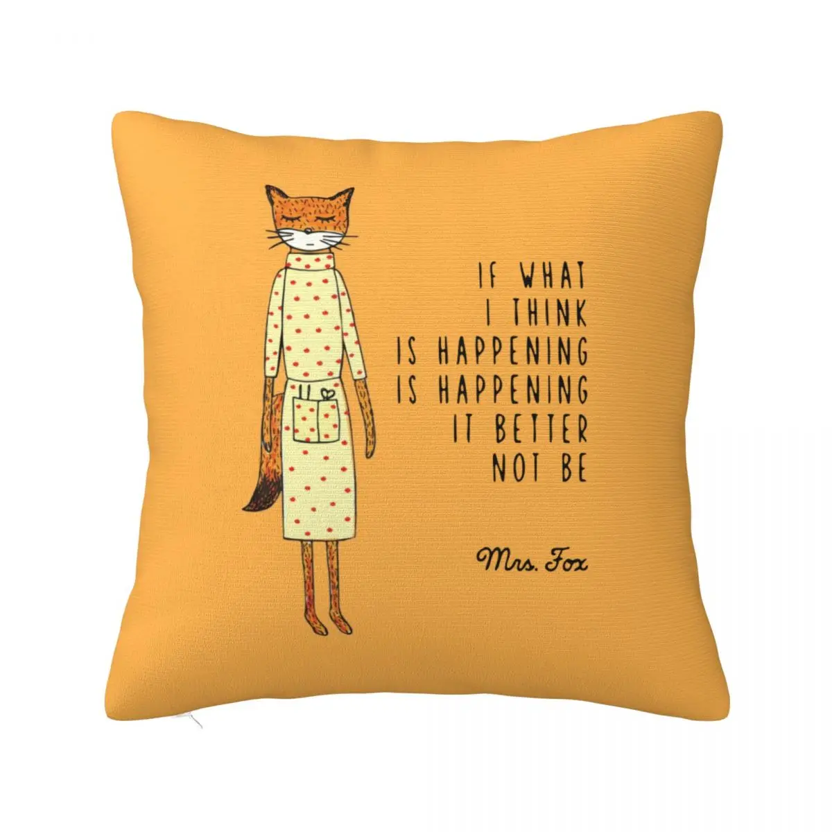 Wes Anderson Movie Square Pillow Covers Polyester Living Room Fantastic Mr. Fox Cushion Cover Funny Decor Throw Pillow Case