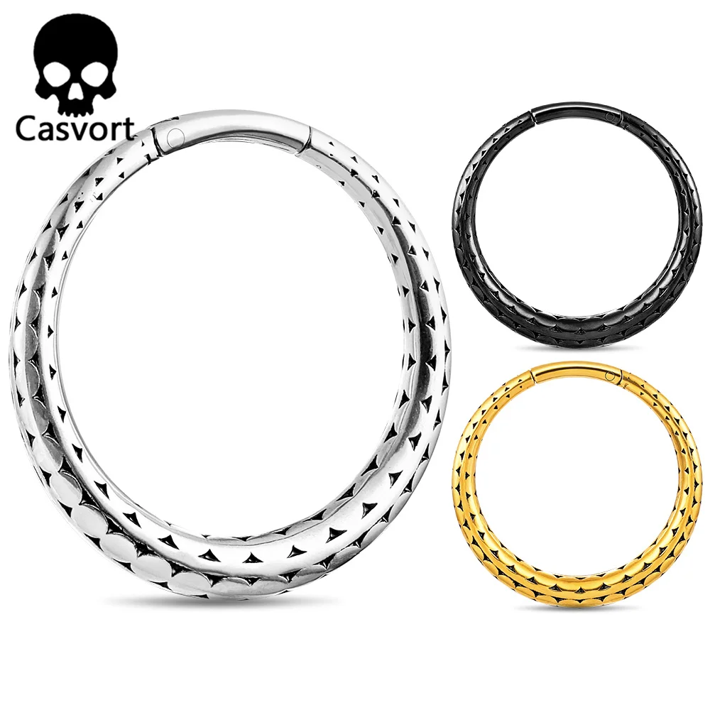 

Casvort 2PCS 316 Stainless Steel Round Ear Weights Hanger Ear Plugs for Stretched Lobe Piercing Women Men Body Jewelry Expander