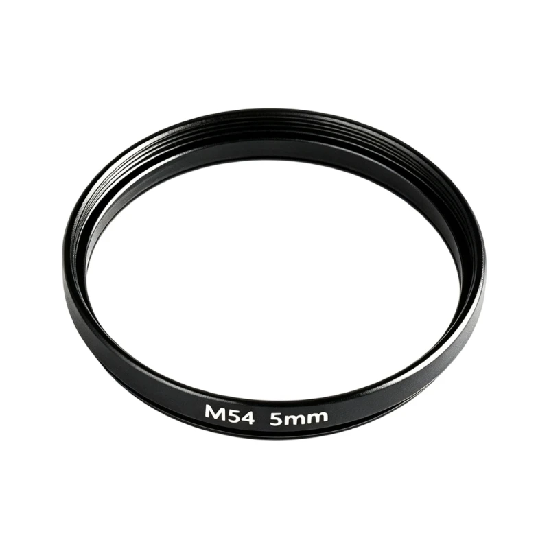 Threaded M54 x 0.75 Telescope Extension Tube, Black Aluminum Coupler for Imaging Distance Adjustment in Threaded Systems