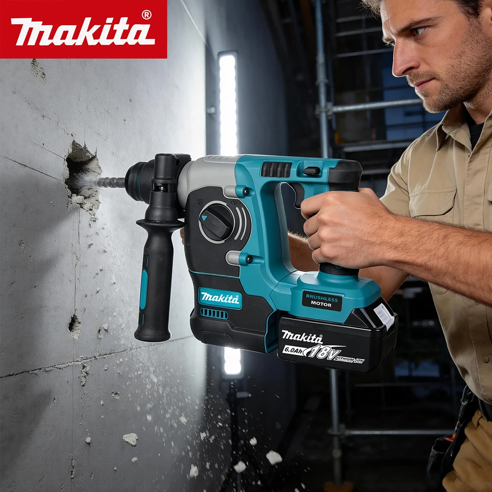 Makita DCH273 18V LXT Brush‑less Rotary Hammer 2.1J 4‑Mode SDS‑Plus Safety‑Clutch Concrete Drilling Hand tools Only