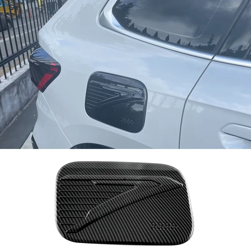 For BMW X1 U11 2023 2024 Car Gas Tank Cover Fuel Tank Cap Cover Trim Sticker Exterior Parts - ABS Carbon Fiber