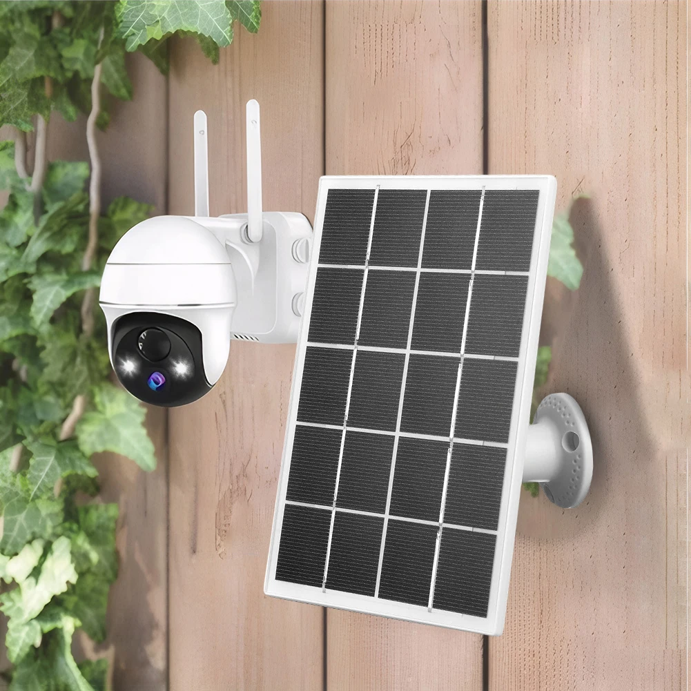 3.3W Solar Panel Charger Micro USB&Type-C with 360 Degree Adjustable Mounting with 9.8Ft Charging Cable for Arlo/Ring/Eufy/Blink