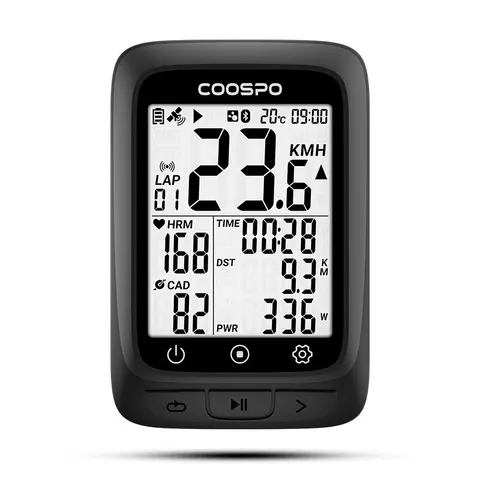 COOSPO BC107/BC26 Bike Computer GPS Wireless Bicycle Cycling Odometer Speedometer 2.4"FSTN Bluetooth5.0 ANT+  GPS BDS