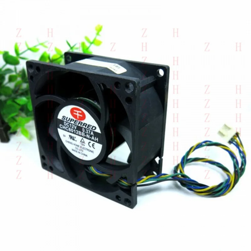 XXZ untuk CHC8012BB-N-AH 8038 12V 0,37A Kipas Kontrol Suhu PWM 4-kabel untuk Server Dell