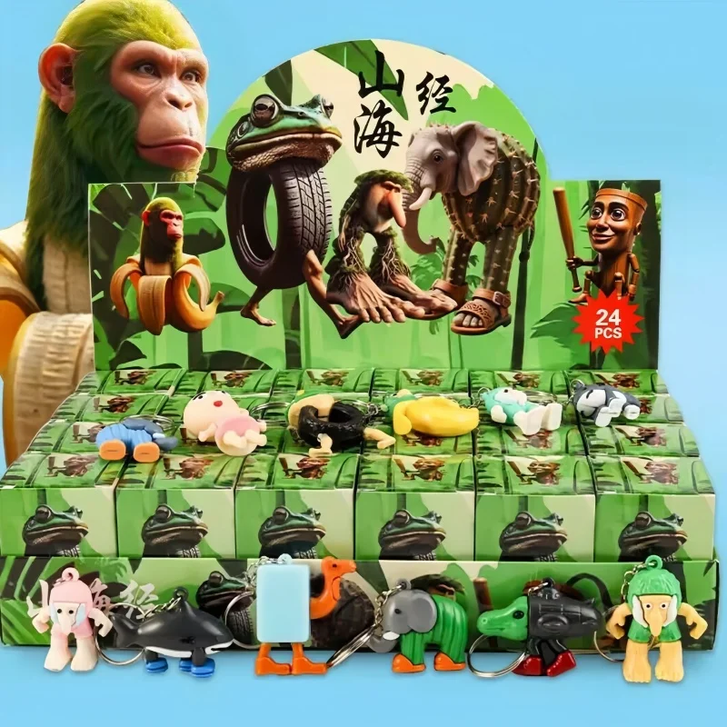 

Hot New Foreign Ai Shan Hai Jing Blind Box Children'S Toy Tungtungtungsahur Wooden Stick Figurine Model
