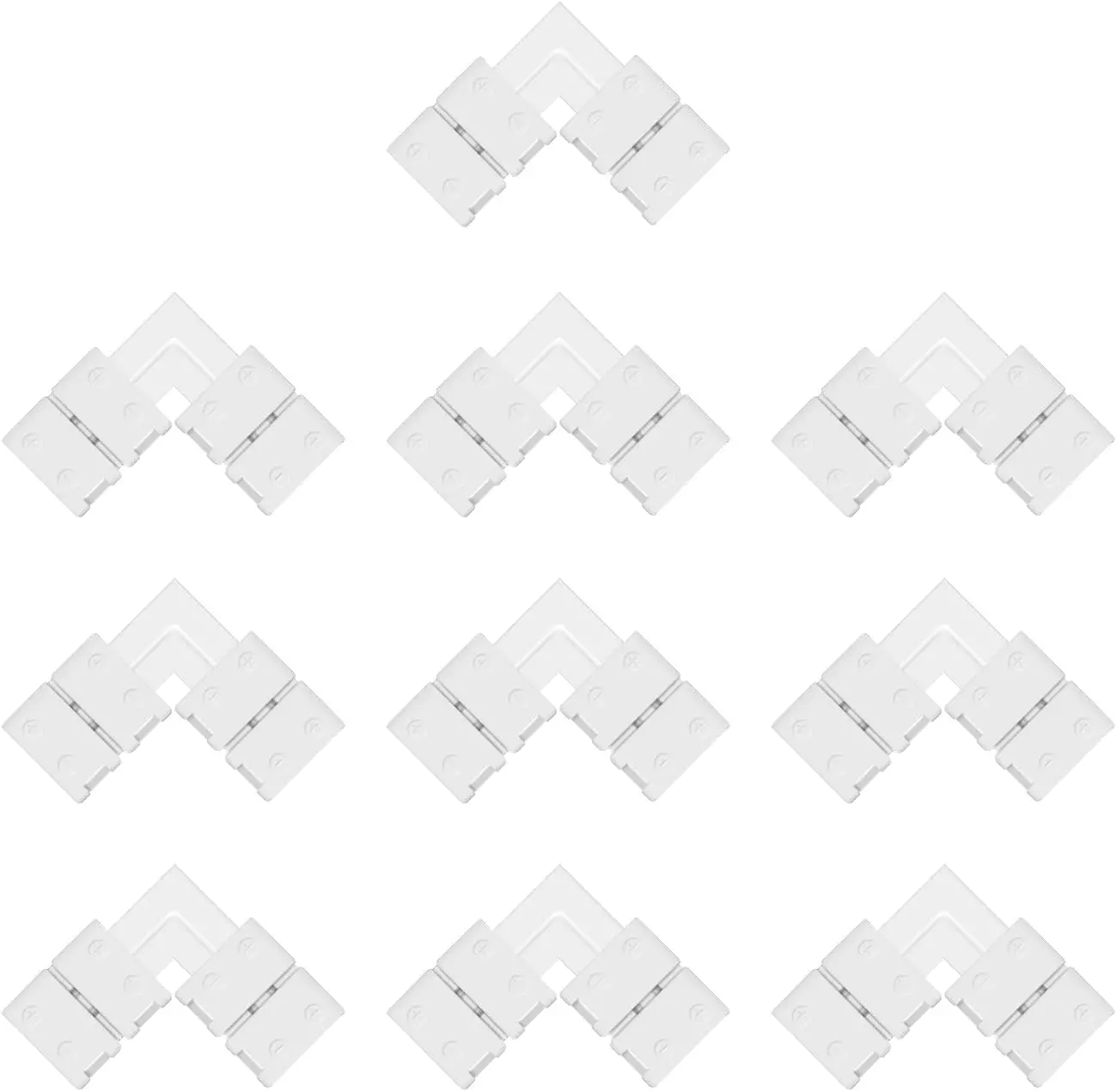 

10 шт. I/L/T/крестообразная форма, беспаечная защелка, 4-контактный проводник, разъем для светодиодной ленты для быстрого подключения разветвителя шириной 8 мм