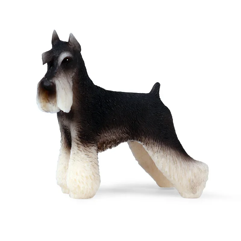 

Schnauzer Dog Figures Wild Animals Pet Model Collection Cognition Educational Toys for Children Gift Home Decor