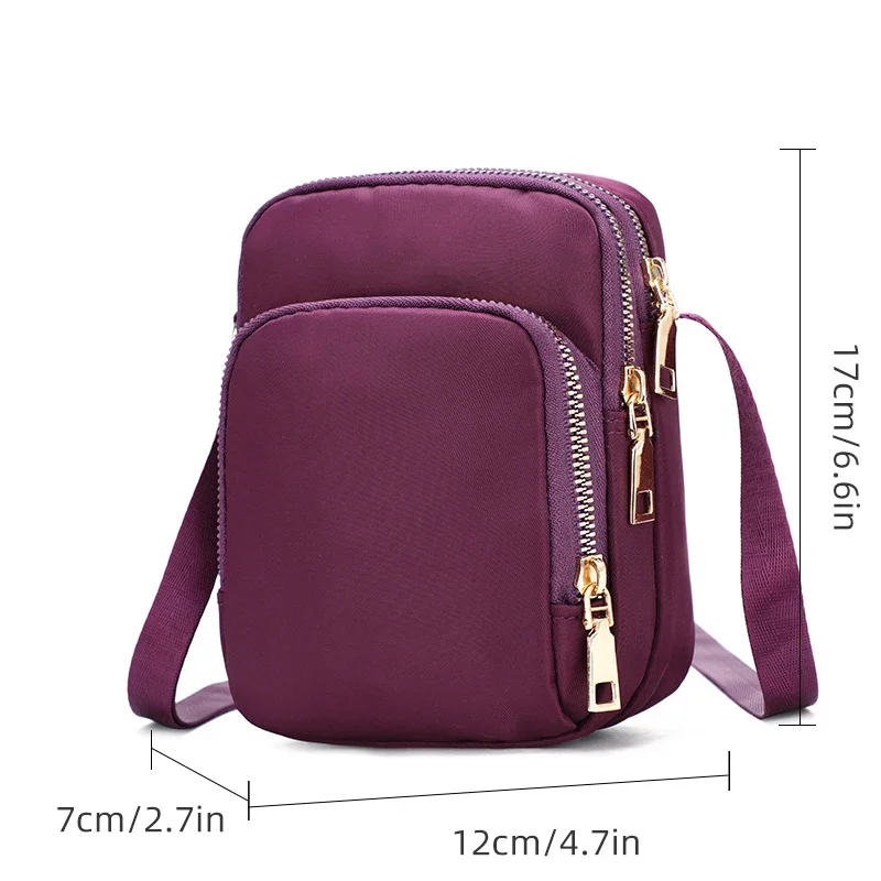 Nők Zsák Vízhatlan esőköpény Mellöv Zsák crossbody Cipzár Mozgékony telefont Hölgy Nőnemű többfunkciós Kézitáska Kézcsukló Női táska womens Erszény