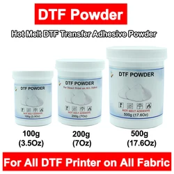 100g / 200g / 500g White DTF Powder For All DTF Printer on All Fabric  Hot Melt DTF Transfer Adhesive Powder