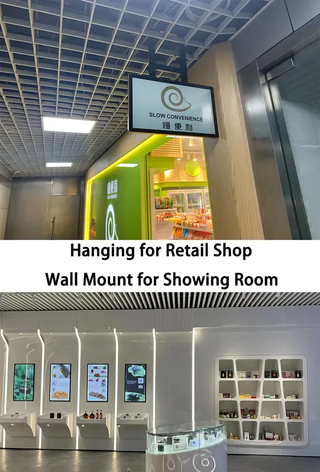 Wall-mounted Advertising Machine Display Vertical Hanging Mall Store Elevator HD LCD Intelligent HD Player