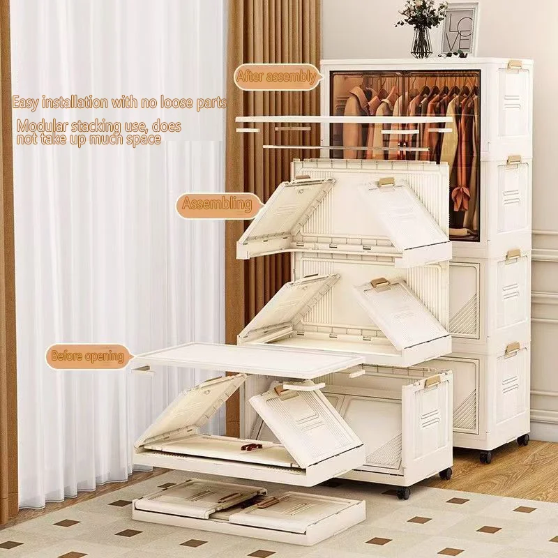 خزانة ملابس للأطفال بدون تثبيت، خزانة تخزين منزلية بسيطة، خزانة ملابس أطفال لغرفة النوم، حل تخزين الأثاث سهل الاستخدام