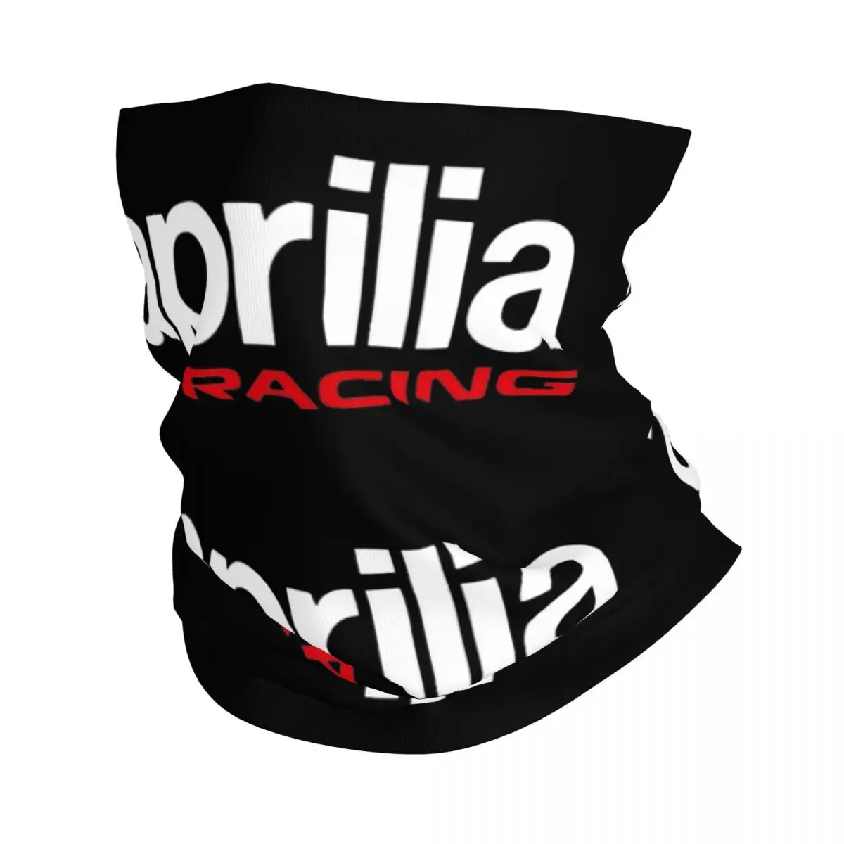 Aprilia Racing Motocross Bandana Neck Cover Printed Motorcycle Mask Scarf Warm Headband Cycling for Men Women Adult Washable