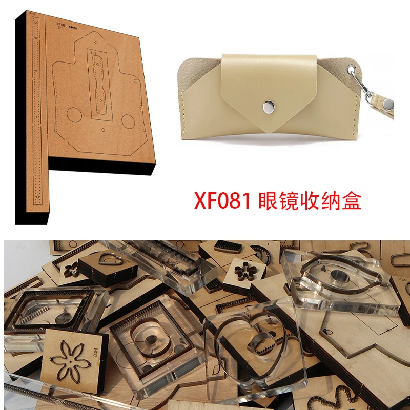 

New Japan Steel Blade Wooden DieGlasses bag Wallet Leather Craft Punch Hand Tool Cut Knife Mould XF081