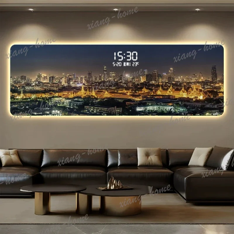 Modern Creative Wall Watch 3d Large Led Luminous Fashion Design Minimalist Wall Clocks Simple Luxury Reloj Pared Home Decoration
