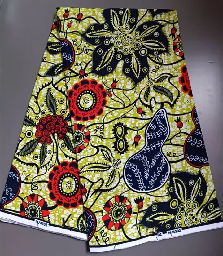 100% Cotton Batik Soft Original Ankara Veritable African Real Wax Fabric Ghana Nigeria Wax Printed Style Pagne For Party Dress