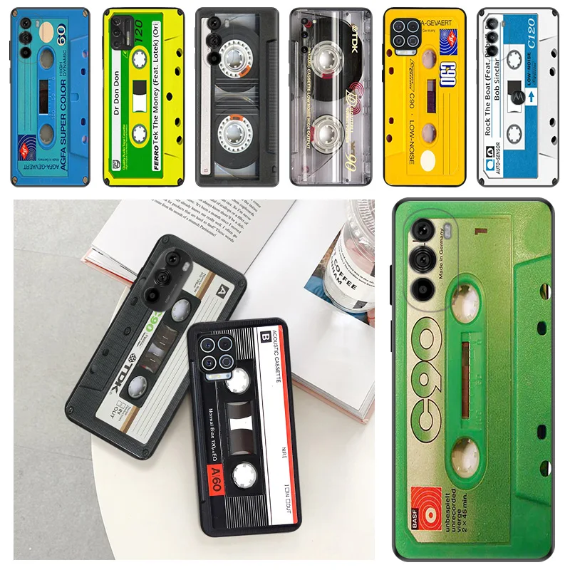 Cassette Tape Soft Phone Cases For Motorola Moto G73 G53 G82 G72 G52 G32 G22 G71 Edge 20 30 G Stylus G60 G51 G50 G31 Matte Cover